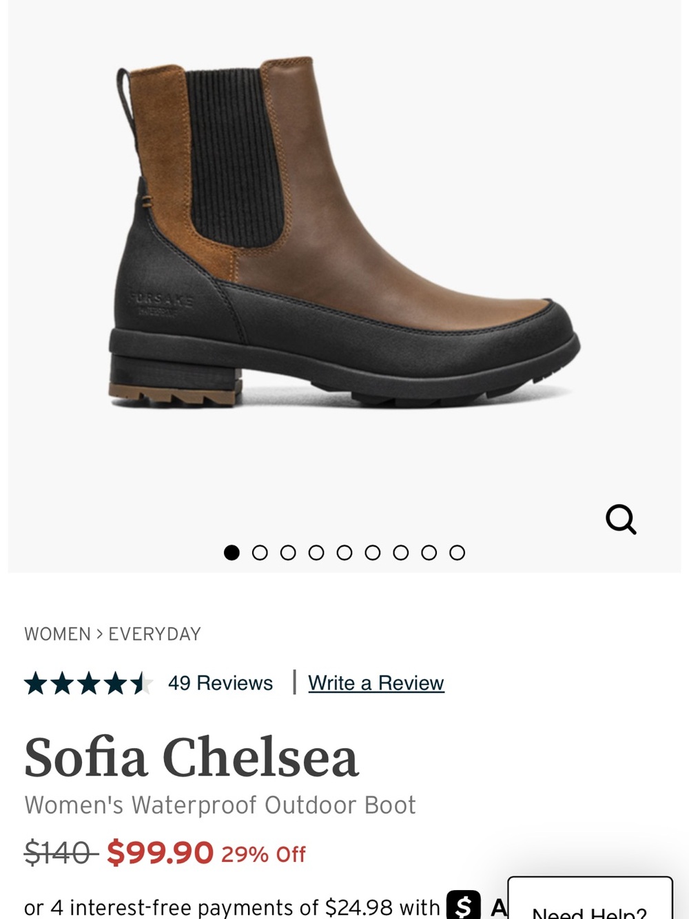 Forsake Sofia Chelsea Women's Two-Tone Brown & Black Chelsea Boot